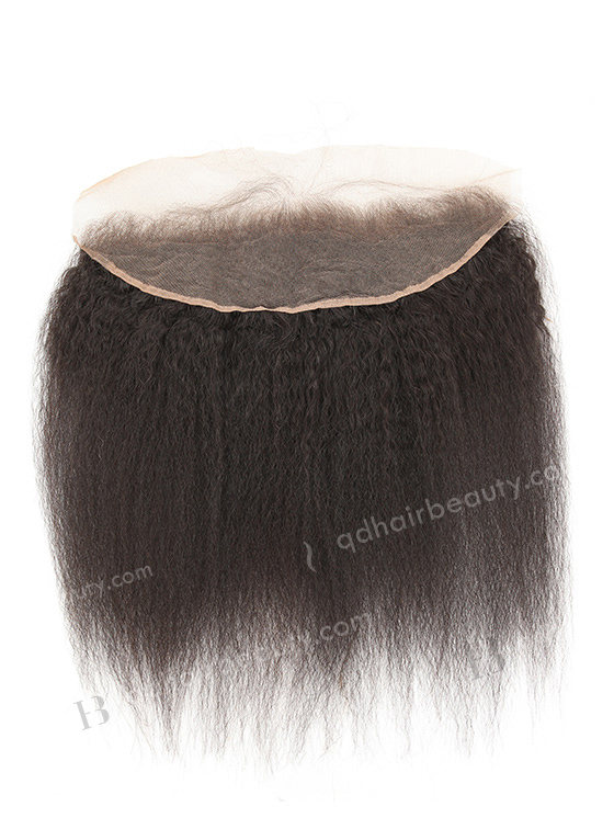 In Stock Brazilian Virgni Hair 14" Kinky Straight Natural Color Lace Frontal SKF-091